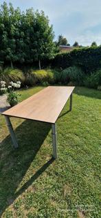 In hoogte verstelbare tafel 180x80, Huis en Inrichting, Tafels | Eettafels, Ophalen, Gebruikt, Metaal, 50 tot 100 cm