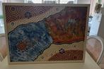 Aboriginal Schilderij op Canvas, Antiek en Kunst, Kunst | Niet-Westerse kunst, Ophalen of Verzenden