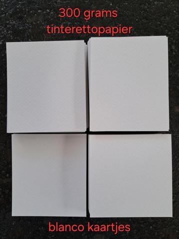 Blanco kaartjes 300 grams Tintorettopapier  beschikbaar voor biedingen