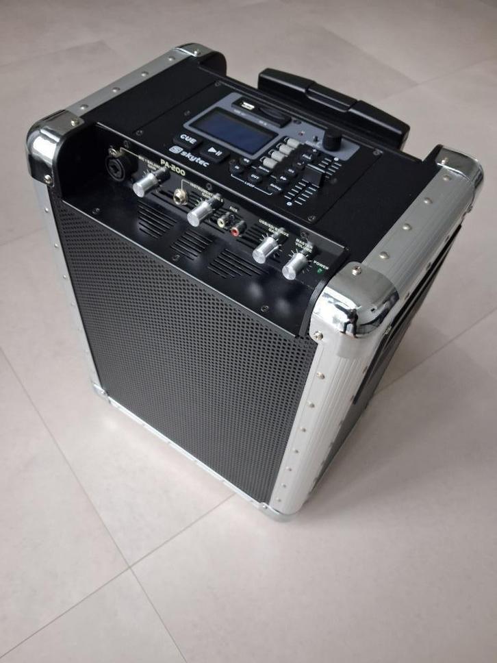 SkyTec PA-200 portable audiosysteem Bluetooth MP3 USB SD, Audio, Tv en Foto, Professionele Audio-, Tv- en Video-apparatuur, Gebruikt