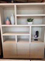 Vakkenkast Brussel Taupe - Stijlvolle Opbergruimte, Ophalen, Overige materialen, Met deur(en), 100 tot 150 cm