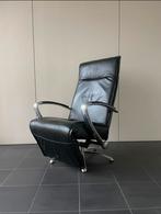 Nette zwarte leren W. Schillig relax fauteuil / relax stoel, Ophalen, Gebruikt, Minder dan 75 cm, Nvt