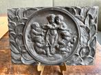 Bronzen Plaat Putti, Ophalen of Verzenden, Brons