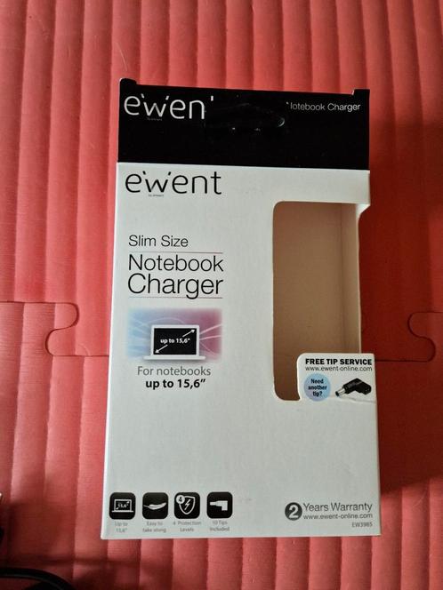 Ewent EW3985, reserve laptopoplader, Computers en Software, Harde schijven, Zo goed als nieuw, Laptop, Overige aansluitingen, Ophalen of Verzenden
