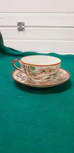 -	kop en schotel aziatische vintage geisha scene, Huis en Inrichting, Keuken | Servies, Ophalen of Verzenden