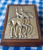 Vintage pallisander Italië 925 zilver bas reliëf doosje, Antiek en Kunst, Ophalen of Verzenden, Zilver