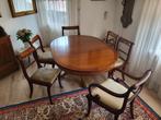 Mooie ronde / ovale tafel met 6 stoelen, Gebruikt, 100 tot 150 cm, Vijf personen of meer, Ovaal