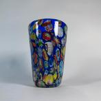Murano millefiori/murrine vaasje – kobaltblauw – 14 cm, Ophalen of Verzenden
