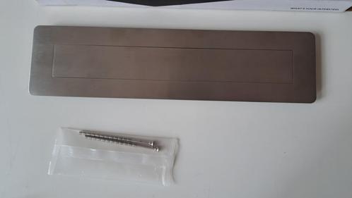 INTERSTEEL rechthoekige RVS brievenbusklep / briefplaat, Tuin en Terras, Brievenbussen, Nieuw, Brievenbusklep, Rvs, Ophalen of Verzenden
