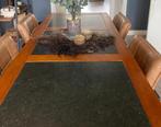 Wood and marble table, Ophalen, Gebruikt, High-end, 50 tot 100 cm