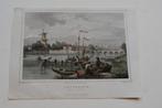 AMSTERDAM YACHTCLUB SARPHATISTRAAT AMSTEL GRAVURE 1858 G22, Antiek en Kunst, Kunst | Etsen en Gravures, Verzenden