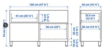 Besta Ikea 75x120x42 cm - afbeelding 2
