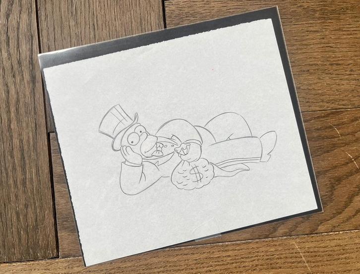 Originele tekening Matt Groening met certificaat!, Antiek en Kunst, Kunst | Tekeningen en Foto's, Ophalen of Verzenden