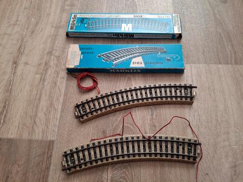 Marklïn 5103 gebogen aansluitrails, Hobby en Vrije tijd, Modeltreinen | H0, Gebruikt, Rails, Wisselstroom, Märklin, Analoog, Ophalen of Verzenden
