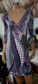 Mooie vrolijk gekleurde jurk Made in Italy maat 38, Maat 38/40 (M), Made in Italy, Overige kleuren, Ophalen of Verzenden