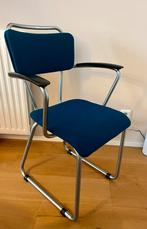Gispen / Hofmann 214 bureaustoel jaren 50, Huis en Inrichting, Stoelen, Ophalen, Blauw, Zo goed als nieuw, Eén