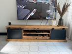 Mangohouten TV Meubel - 201cm, Minder dan 50 cm, Teakhout, Ophalen of Verzenden, Zo goed als nieuw