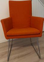 Leuk oranje buisframe fauteuil Label Gerard van den Berg, Huis en Inrichting, Ophalen of Verzenden, Zo goed als nieuw, 75 tot 100 cm