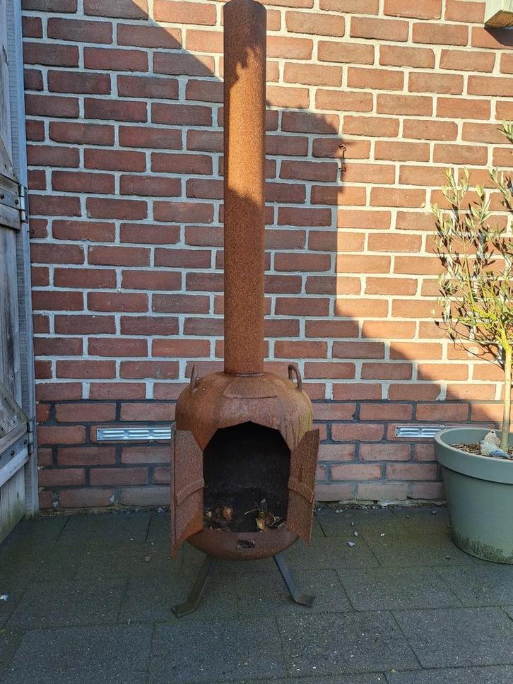 Rustieke Vuurton met Pijp, Tuin en Terras, Vuurkorven, Ophalen