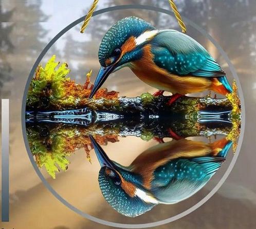 Raamhanger ijsvogel reflectie, Tuin en Terras, Tuinwanddecoratie, Nieuw, Verzenden