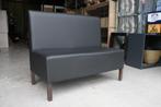 Lange eetkamerbank wandbank zwart (4 delen) skai 480 cm., Ophalen, Gebruikt, Zwart, Leer