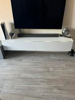 TV meubel hoogglans wit met led verlichting, Ophalen, 150 tot 200 cm, Zo goed als nieuw, Minder dan 100 cm