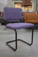 5x eetkamerstoel sledestoel Nelson Jess Design leer paars