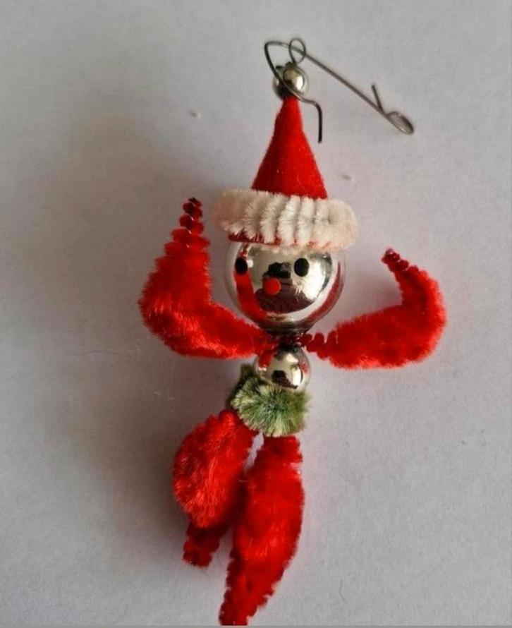 Oud Kerstfiguur Chenille, Diversen, Kerst, Zo goed als nieuw, Ophalen of Verzenden