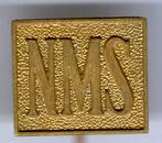 Ned. Middenstand Spaarbank NMS blank koper speldje ( W_019a), Verzenden, Zo goed als nieuw, Overige onderwerpen, Speldje of Pin