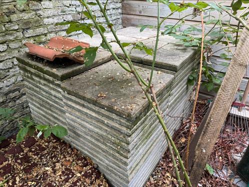 ca. 106 gebakken terrastegels 40 x 40 x 3,8 cm, Tuin en Terras, Tegels en Klinkers, Gebruikt, Terrastegels, Composiet, 10 m² of meer