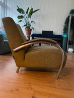 Vintage Olijfgroene Fauteuil | Molinari Accademia, Huis en Inrichting, Fauteuils, Gebruikt, 75 tot 100 cm, Ophalen of Verzenden