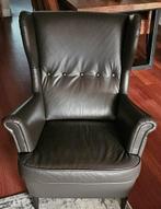 IKEA Strandmon Fauteuil Donkerbruin Leer, Ophalen, Zo goed als nieuw