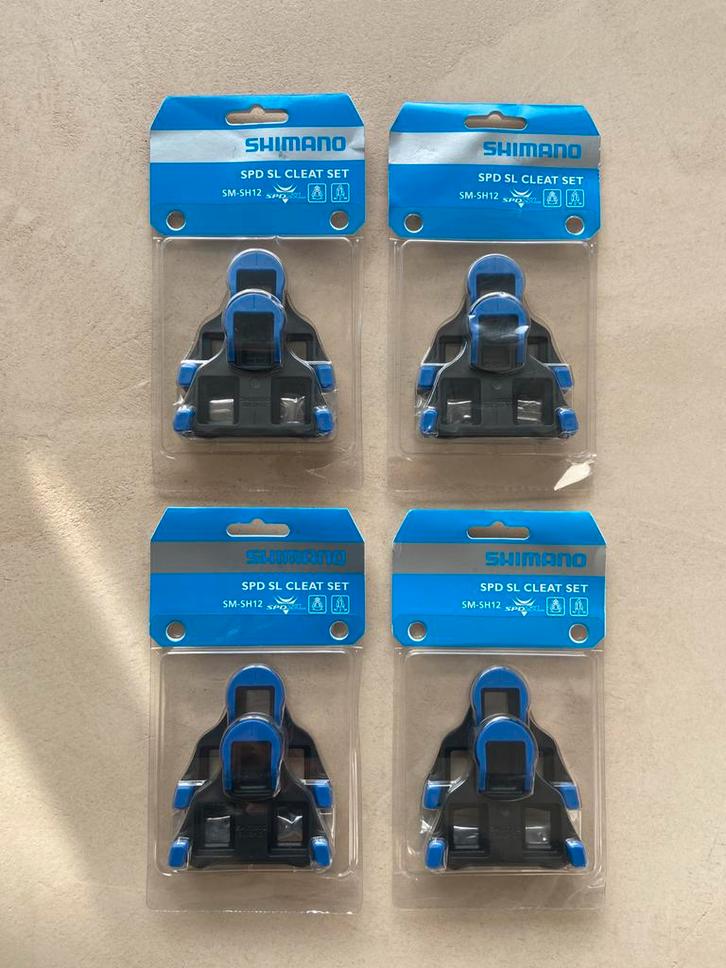 Shimano sh12 x4 blauwe schoenplaatjes gratis verzending, Fietsen en Brommers, Fietsonderdelen, Nieuw, Algemeen, Overige typen