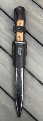 Duitse nummergelijk k98 Mauser bajonet Cof 43 leder ook, Ophalen of Verzenden, Landmacht, Duitsland, Mes of Dolk