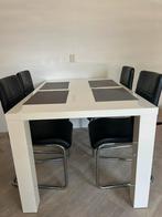 Eettafel inclusief 4 stoelen, Ophalen, 100 tot 150 cm, 50 tot 100 cm, Zo goed als nieuw