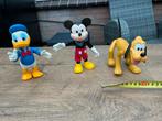 3 zgan vintage Disney Donald Duck Pluto en Mickey Mouse, Ophalen, Donald Duck, Zo goed als nieuw, Beeldje of Figuurtje
