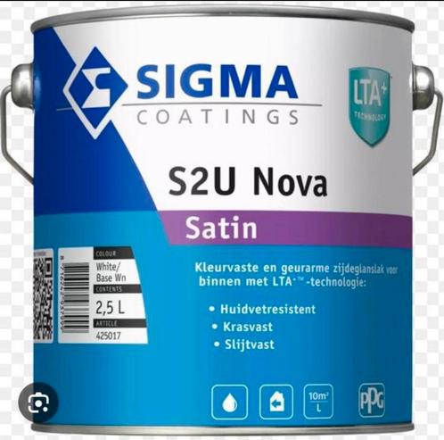 Sigma grond en aflak voor binnen kleur ral 9010 nieuw, Doe-het-zelf en Verbouw, Verf, Beits en Lak, Nieuw, Lak, Minder dan 5 liter