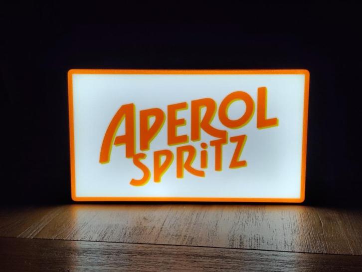 Aperol Spritz Lightbox met dimbare LED-strip, Huis en Inrichting, Lampen | Overige, Nieuw, Ophalen of Verzenden