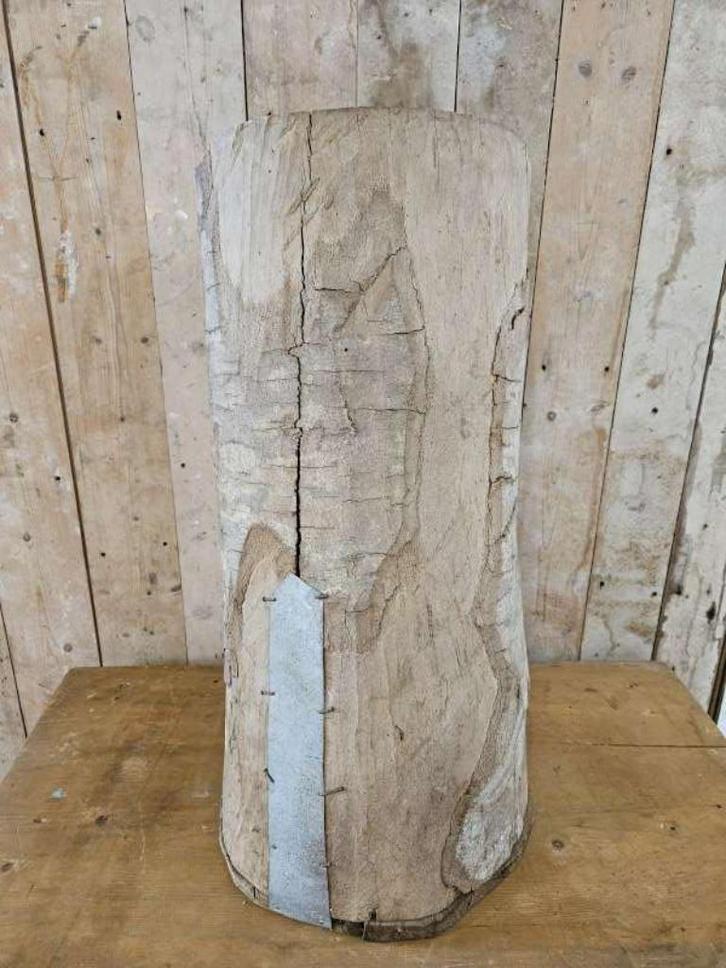 oude boomstamton ``WOONWINKEL RUSTIEK``, Antiek en Kunst, Antiek | Woonaccessoires, Ophalen of Verzenden
