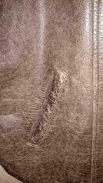 C389: SAKI bruin rundlederen jas maat 58/62 XXL Town country, -, Overige maten, Ophalen of Verzenden, -