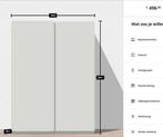 IKEA PAX kledingkast 150x58x201 cm schuifdeuren wit, Gebruikt, 200 cm of meer, 150 tot 200 cm, Eikenhout