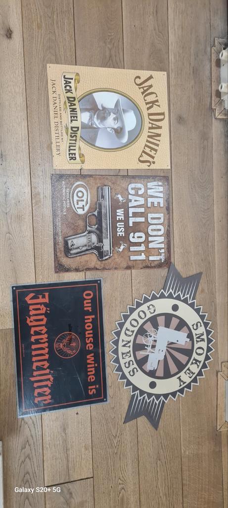 Vintage Metalen Borden Set, Huis en Inrichting, Woonaccessoires | Wanddecoraties, Gebruikt, Ophalen of Verzenden