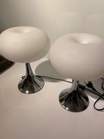 2 stuks Vintage mushroom lampen, Minder dan 50 cm, Glas, Vintage, Ophalen of Verzenden