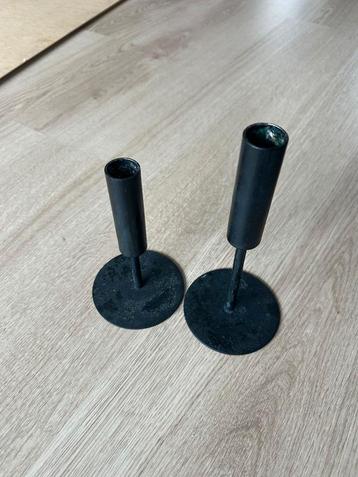 Zwarte kaarsenhouders l kandelaars beschikbaar voor biedingen