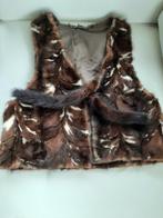 Bodywarmer  van echt bont., Kleding | Dames, Ophalen of Verzenden, Zo goed als nieuw, Maat 38/40 (M), Bruin