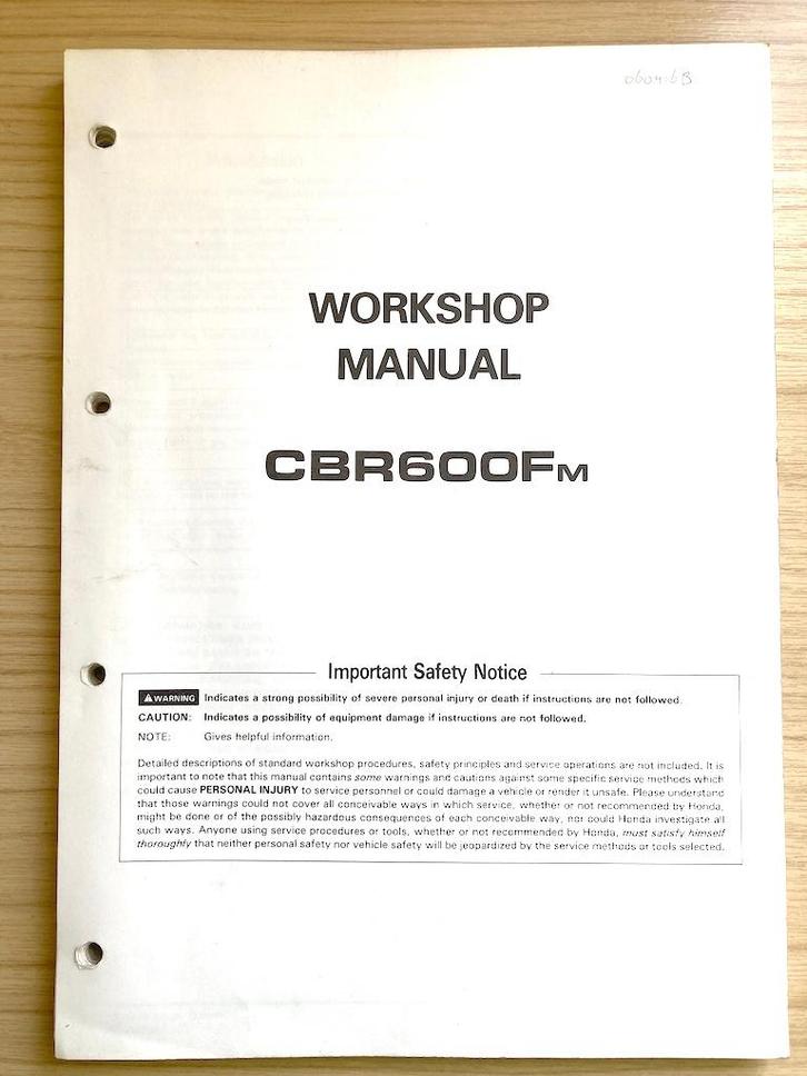 Honda CBR600 F2 1991-1992 Service Manual, Motoren, Handleidingen en Instructieboekjes, Honda, Verzenden