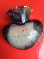 Vintage muurvaasje muur vaasje met gouden bies, Ophalen of Verzenden