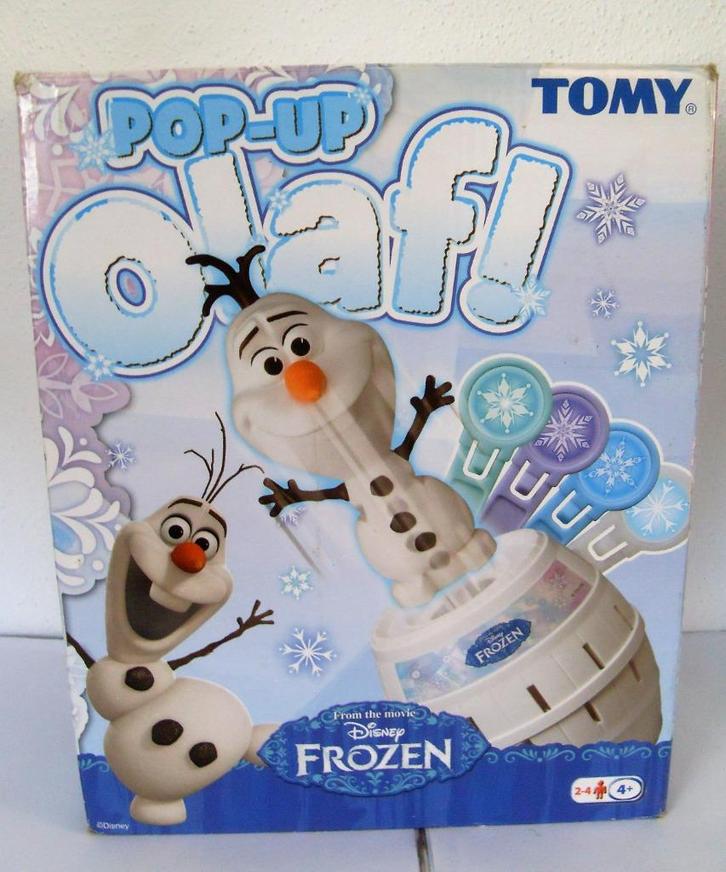 Pop Up Spel Olaf / Pop-Up spelletje frozen / popup, Hobby en Vrije tijd, Gezelschapsspellen | Overige, Zo goed als nieuw, Een of twee spelers