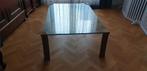 Glazen salontafel met messing accenten, Huis en Inrichting, Tafels | Eettafels, Ophalen of Verzenden