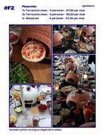 Feestdagen Kerst Diner Pizzarette 4/6 personen va €7,50 huur, Ophalen, Zo goed als nieuw, Verjaardag